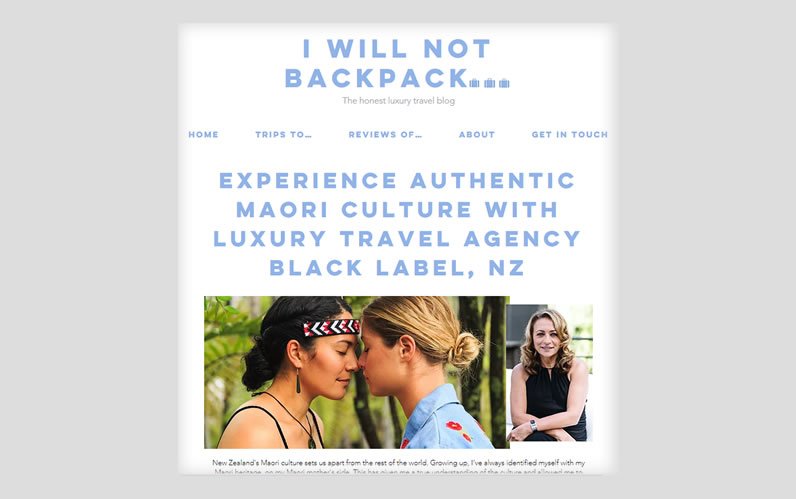 Blacklabel press release – I Will Not Backpack
